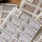 NEW! Cozyroom - Embroidering Girl | 2 Sheets | Die Cut Label Stickers