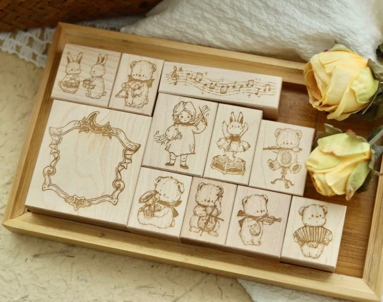 NEW! Miao Fu Shop - Starlight Musician | 11pcs Stamp Set | Rubber Stamp
