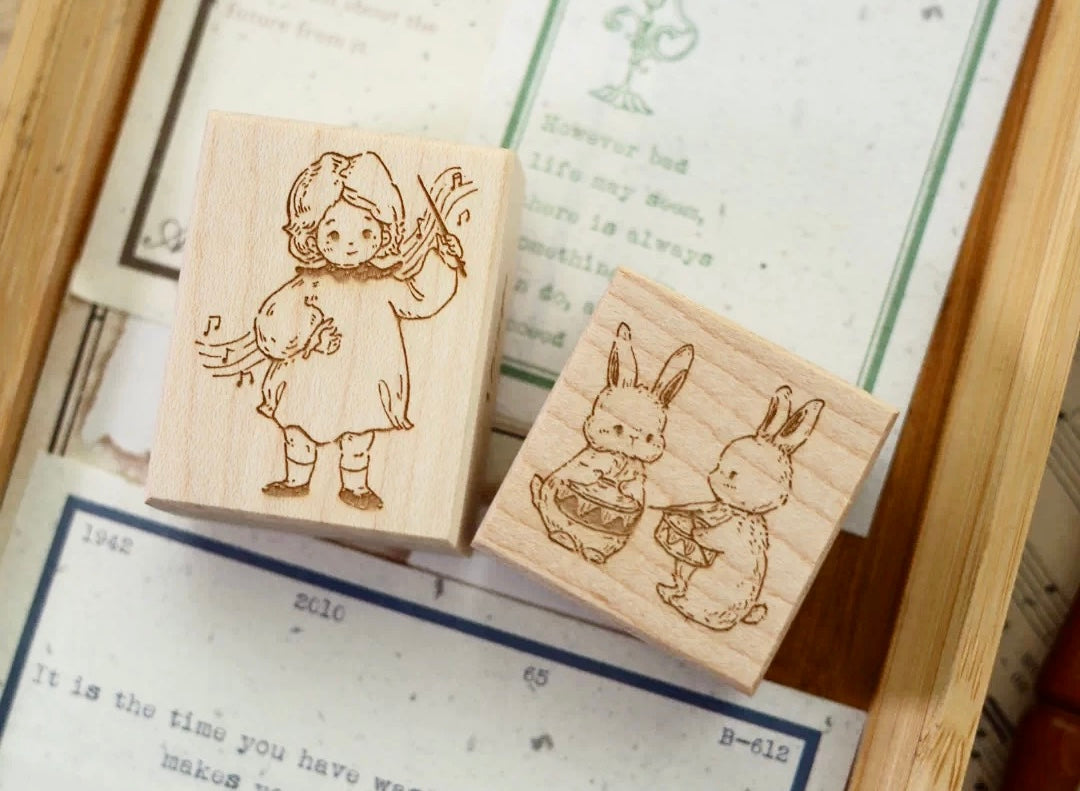 NEW! Miao Fu Shop - Starlight Musician | 11pcs Stamp Set | Rubber Stamp
