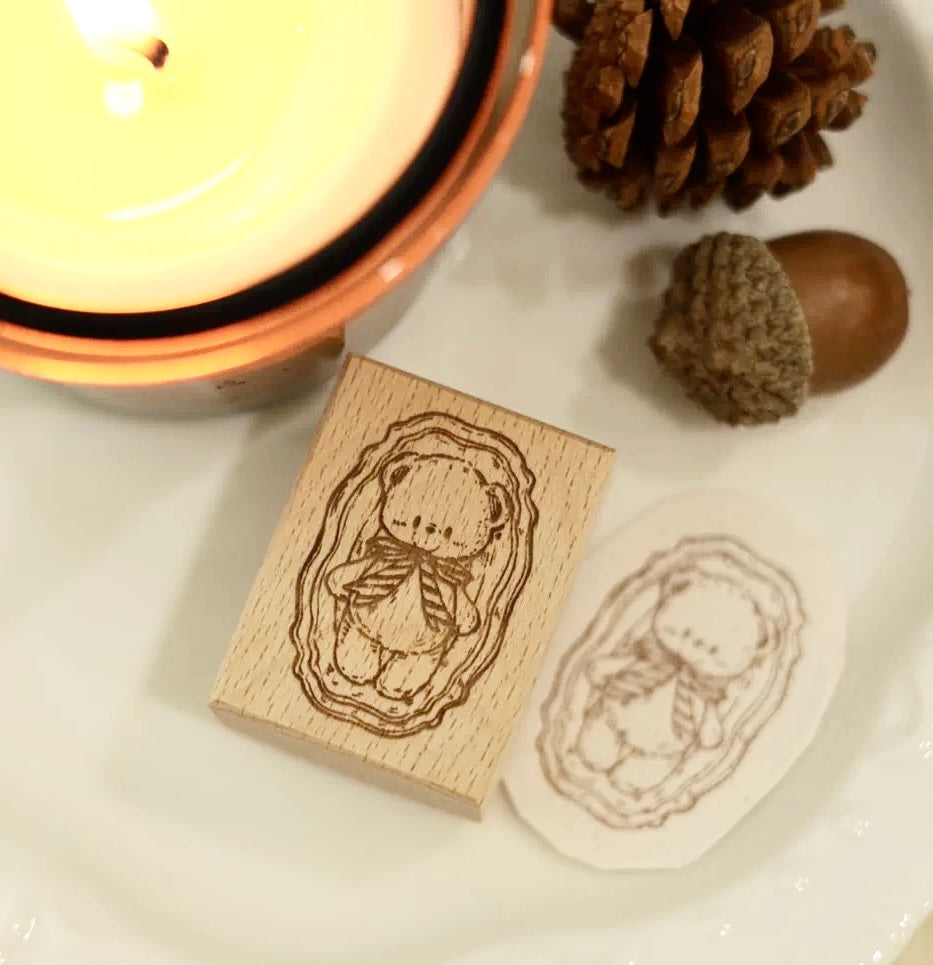NEW! Miao Fu Shop - Baking Diary - Little Bear's Kitchen | 9pcs Stamp Set | Rubber Stamps