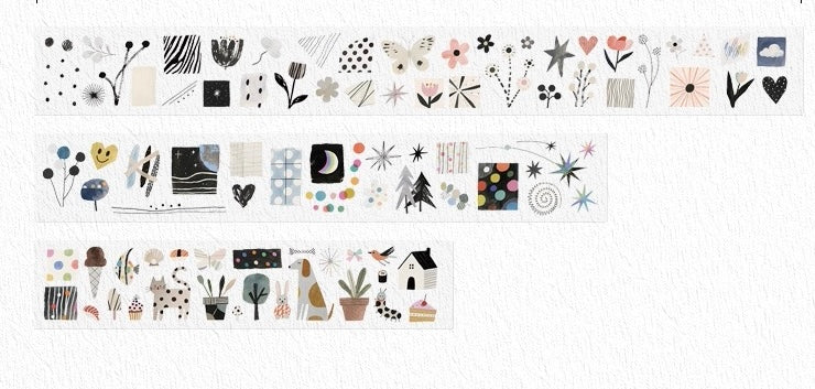 20Sui Studio | Zhi Mian Lab | Kiss-cut | 5cm glitter PET Tape | Release Paper | 5M