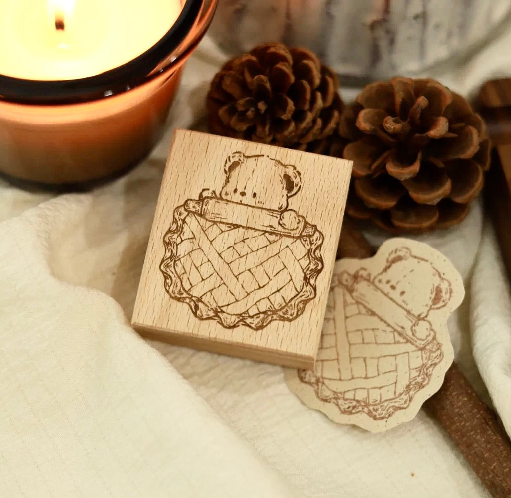 NEW! Miao Fu Shop - Baking Diary - Little Bear's Kitchen | 9pcs Stamp Set | Rubber Stamps