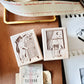Two Raccoons - Everyday Cat Drama | Wooden Box | 4pcs Rubber Stamp Set