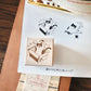 Two Raccoons - Everyday Cat Drama | Wooden Box | 4pcs Rubber Stamp Set