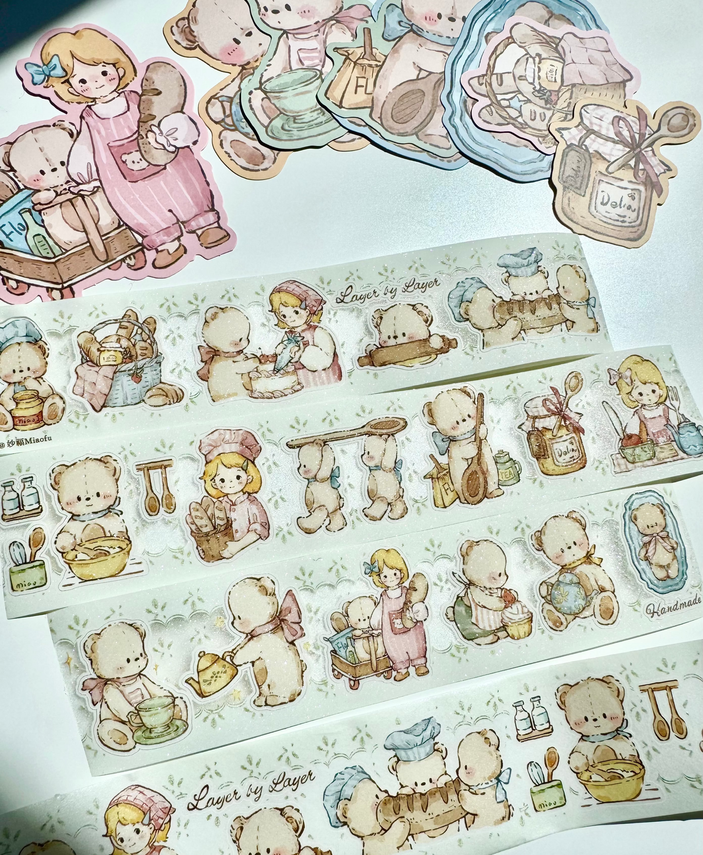 NEW! Miao Fu Studio - Cottage Baking Diary | Kiss-cut | 4.5cm Tape | Release Paper | 5.25M