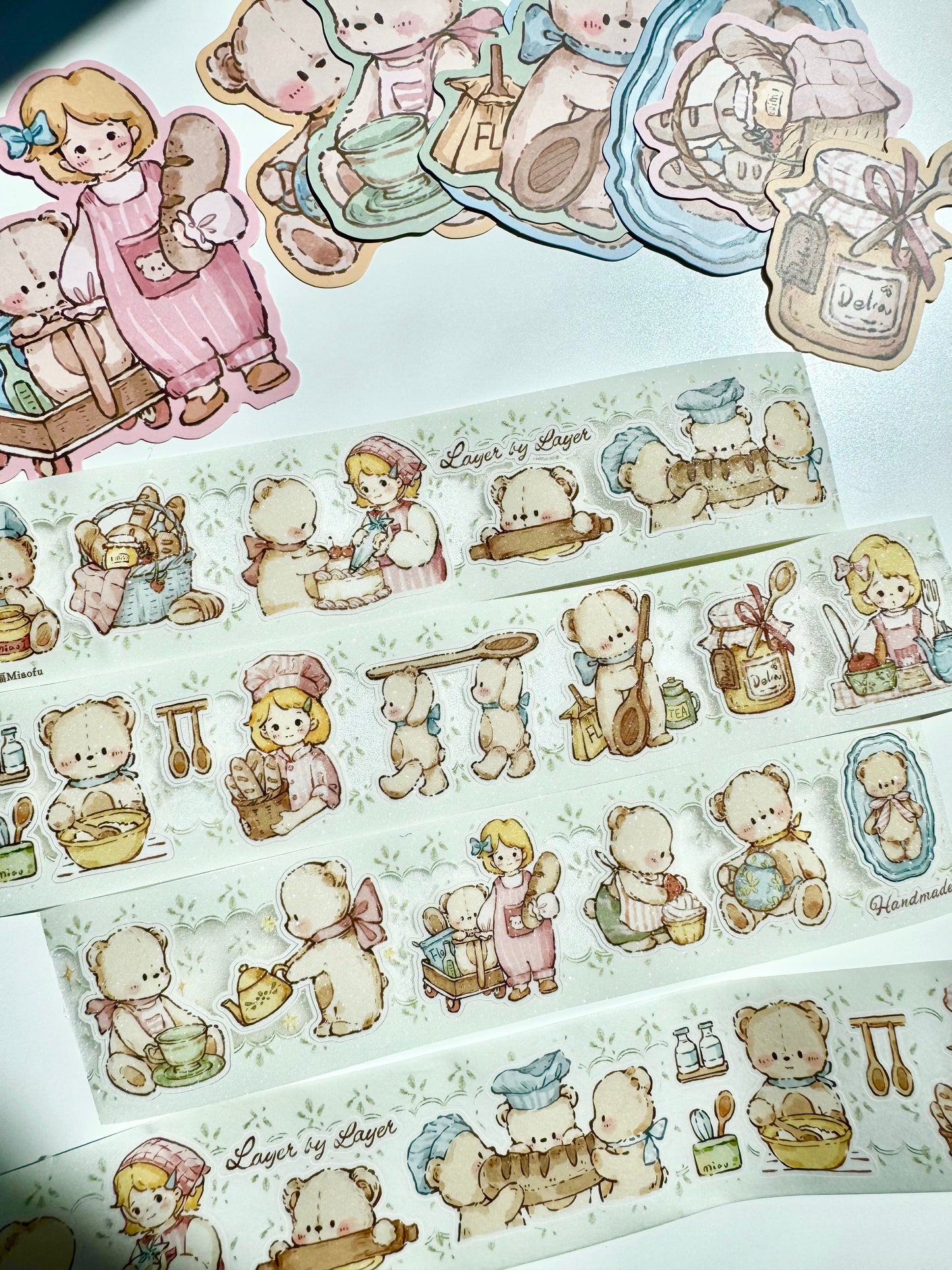 NEW! Miao Fu Studio - Cottage Baking Diary | Kiss-cut | 4.5cm Tape | Release Paper | 5.25M