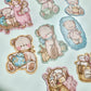 NEW! Miao Fu Studio - Baking Bear | 8pcs Card | Ephemera Paper