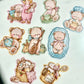NEW! Miao Fu Studio - Baking Bear | 8pcs Card | Ephemera Paper