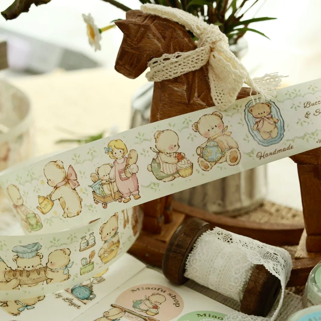 NEW! Miao Fu Studio - Cottage Baking Diary | Kiss-cut | 4.5cm Tape | Release Paper | 5.25M