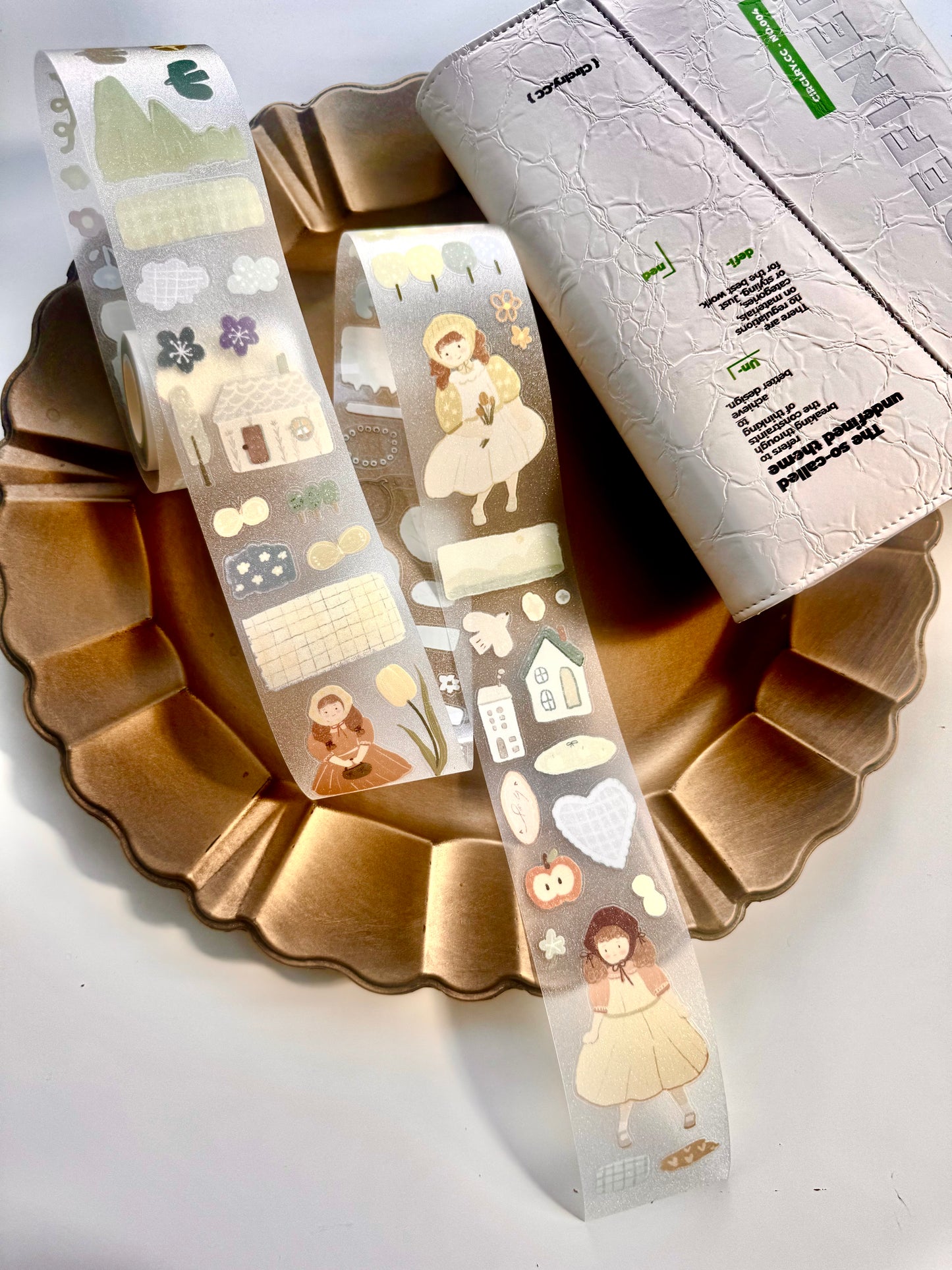 Lu Yu Studio - Countryside | Kiss-cut | 5cm Glitter PET Tape | Release Paper | 5M