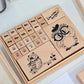NEW! The Bagel - Calendar | 25pcs Stamp Set | With Wooden Box | Rubber Stamps