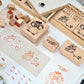 NEW! The Bagel - Calendar | 25pcs Stamp Set | With Wooden Box | Rubber Stamps