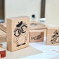 NEW! The Bagel - Calendar | 25pcs Stamp Set | With Wooden Box | Rubber Stamps