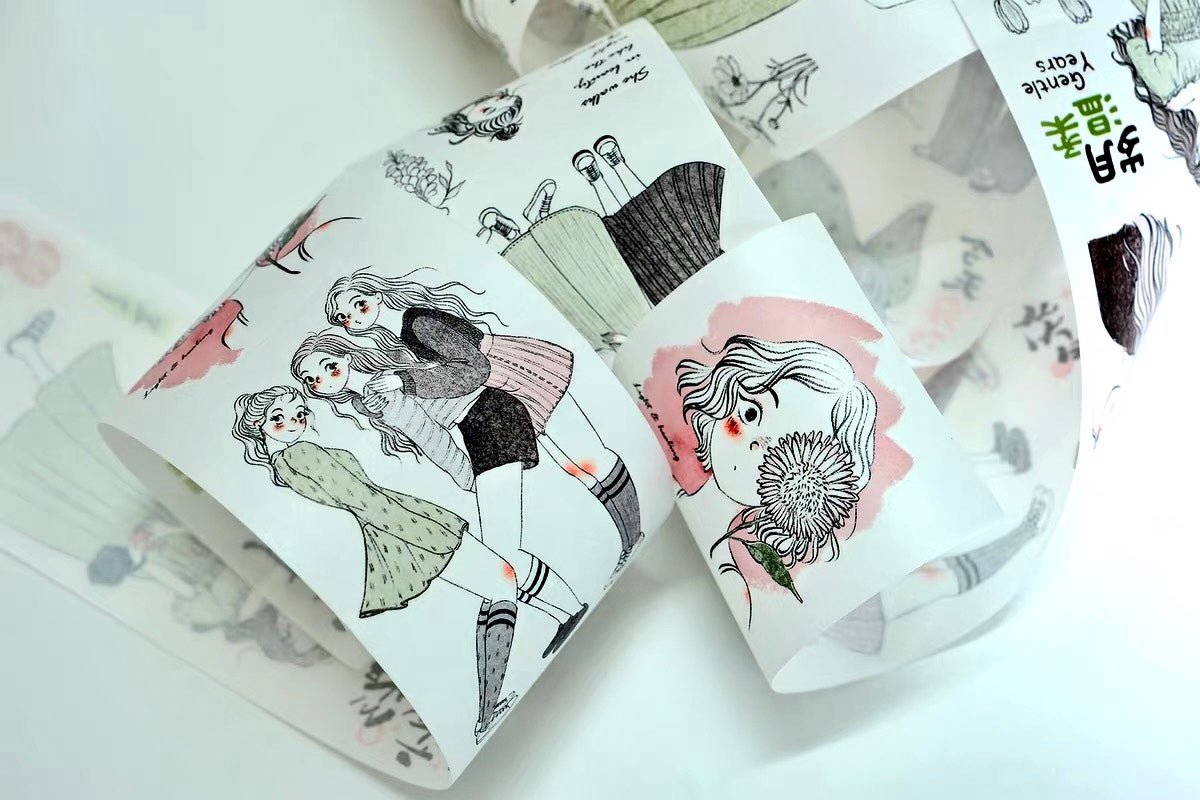 NEW! The Bagel - Girl's Whispers | Kiss-cut | 7cm Tape | Release Paper | 5M