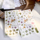 NEW! Jeenzaa Zoey Studio - A Flower Letter | Kiss-cut | 2 Sheets | Washi Paper Sticker