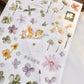 NEW! Jeenzaa Zoey Studio - A Flower Letter | Kiss-cut | 2 Sheets | Washi Paper Sticker