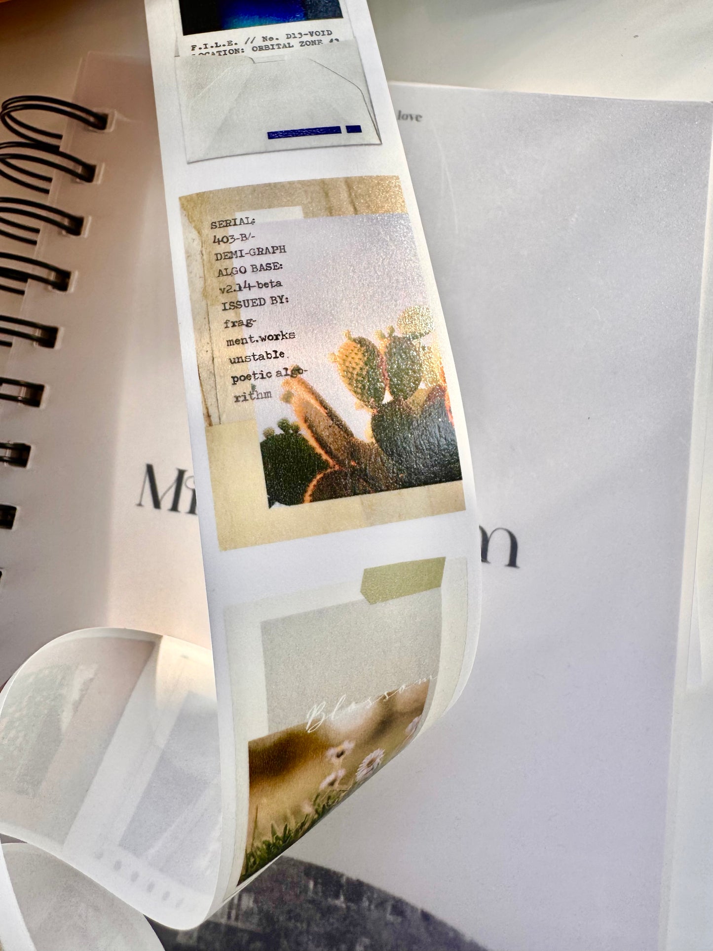 Moodtape - Memory Log Tape | 4cm Washi Tape |  Release Paper | 5M