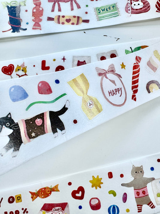 NEW! Lacreme X Cookie - Candy Jar | Kiss-cut | 3.5cm Washi Paper | Release Paper | 5M