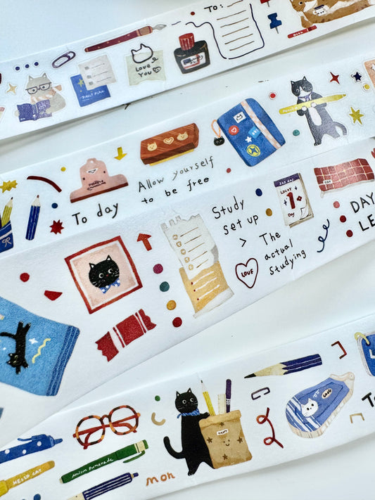 NEW! Lacreme X Cookie - Little Stationery Corner | Kiss-cut | 3.5cm Washi Paper | Release Paper | 5M