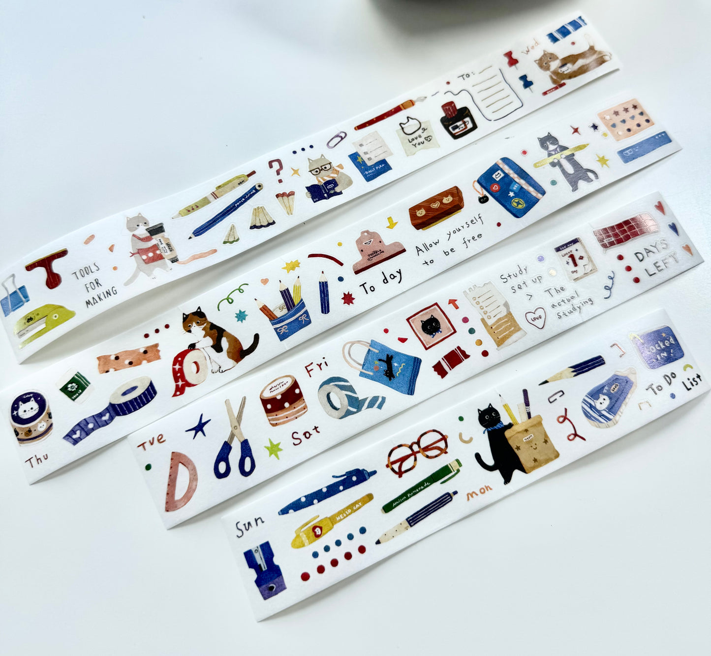 NEW! Lacreme X Cookie - Little Stationery Corner | Kiss-cut | 3.5cm Washi Paper | Release Paper | 5M