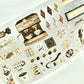 NEW! Wines - Latte Time | Kiss-cut | 6cm Glitter Tape | Release Paper | 5.25M
