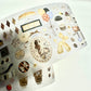 NEW! Wines - Latte Time | Kiss-cut | 6cm Glitter Tape | Release Paper | 5.25M