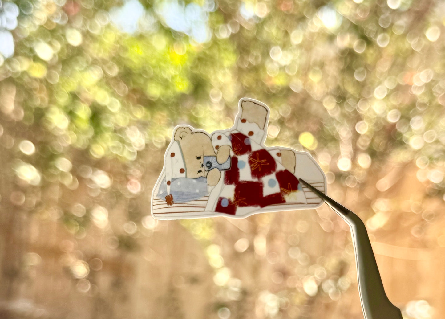 NEW! Wines - Goodnight Little Bear | Kiss-cut | 5cm Glitter Tape | Release Paper | 5M