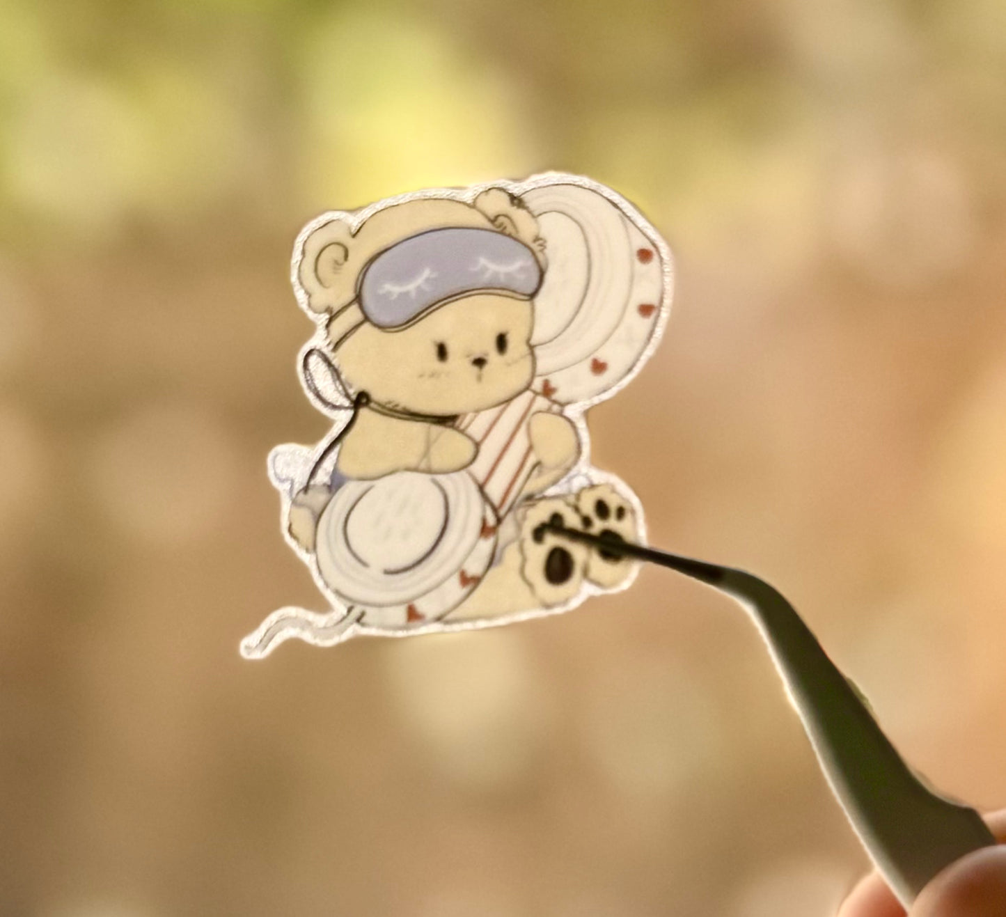 NEW! Wines - Goodnight Little Bear | Kiss-cut | 5cm Glitter Tape | Release Paper | 5M