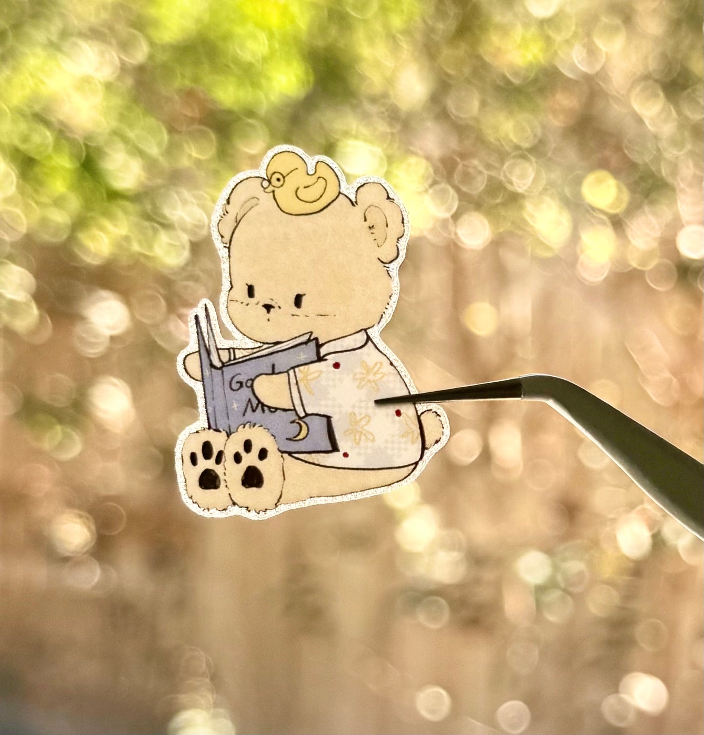 NEW! Wines - Goodnight Little Bear | Kiss-cut | 5cm Glitter Tape | Release Paper | 5M