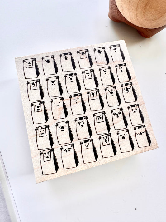 YuuSei (Look Stamp) - 30 days of a coffee bean's feeling | Rubber Stamp