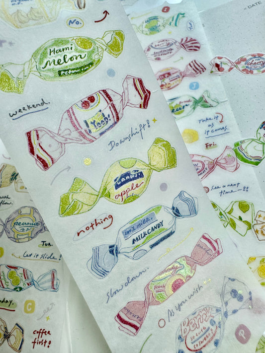 NEW! D.F Studio - Candy | Kiss-cut | 5cm Washi Tape | Release Paper | 5.28M