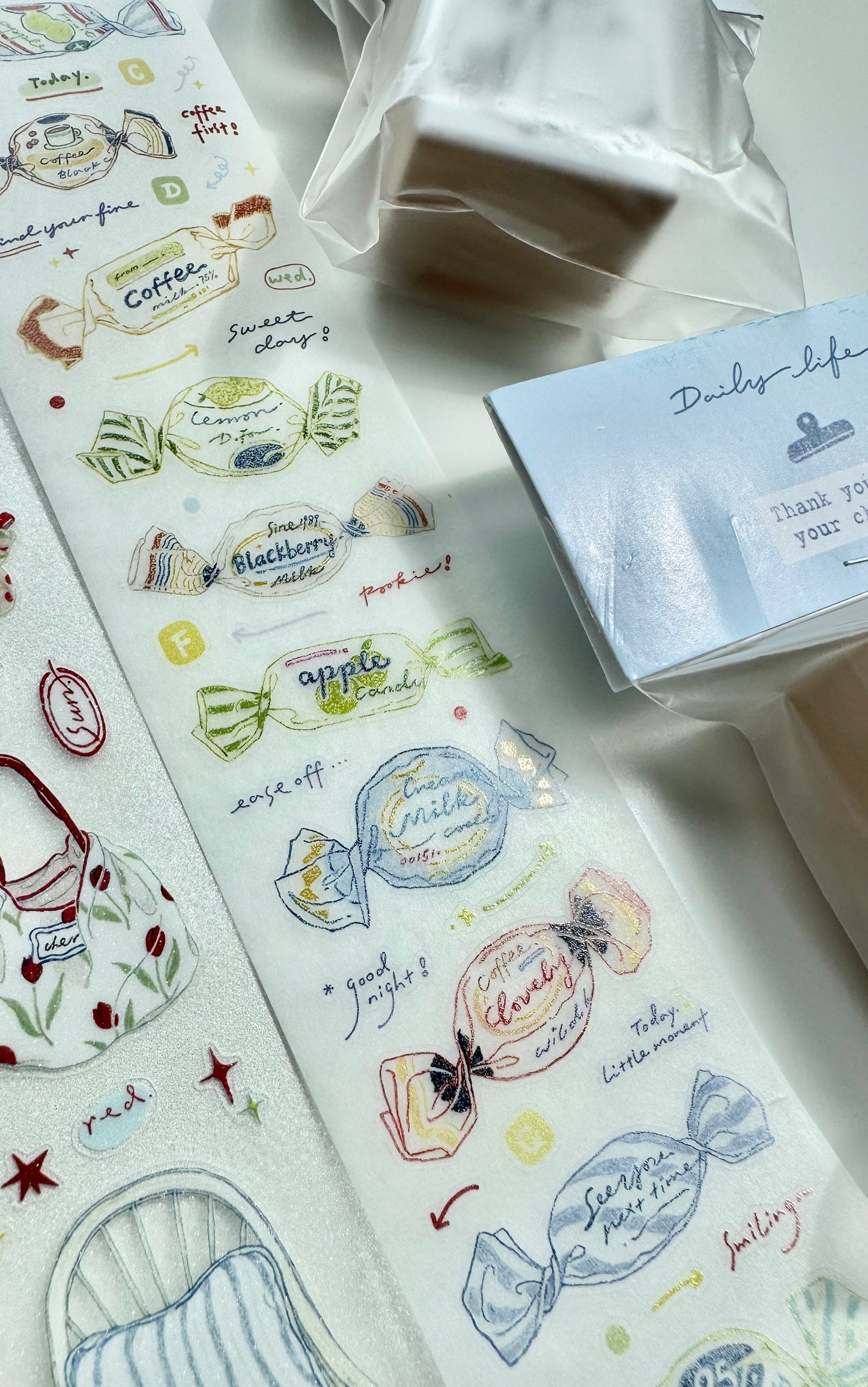 NEW! D.F Studio - Candy | Kiss-cut | 5cm Washi Tape | Release Paper | 5.28M