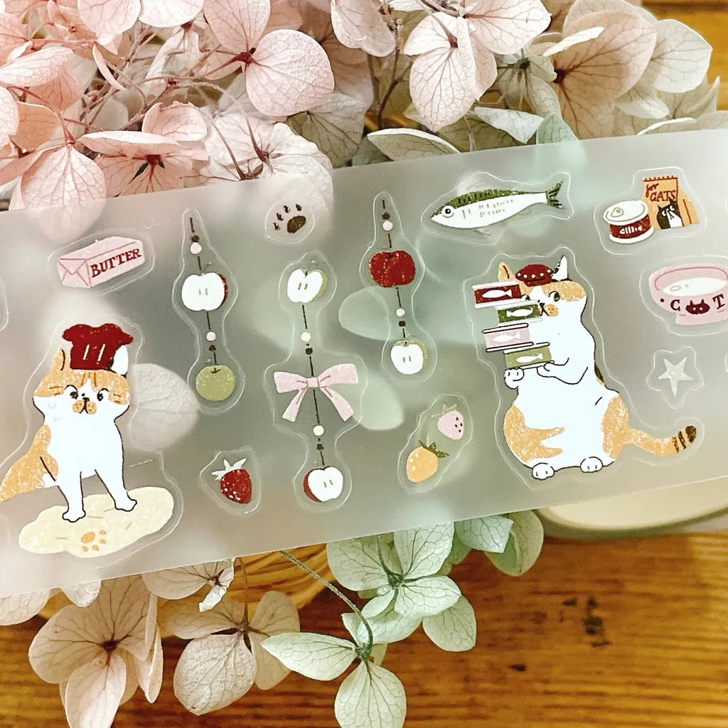 NEW! Idiot_sandwich X 63penhouse - My Kitty Days | Kiss-cut | 4cm PET Tape |  Release Paper | 5M