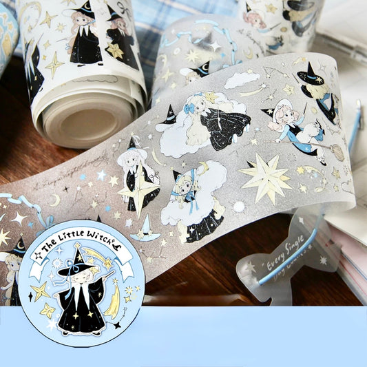 Neinei - The Little Witch - Nebula | Kiss-cut | 7cm Glitter PET Tape | Release Paper | 5M