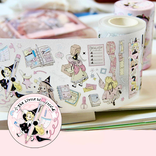 Neinei - The Little Witch - Stationery | Kiss-cut | 7cm Glitter PET Tape | Release Paper | 5M