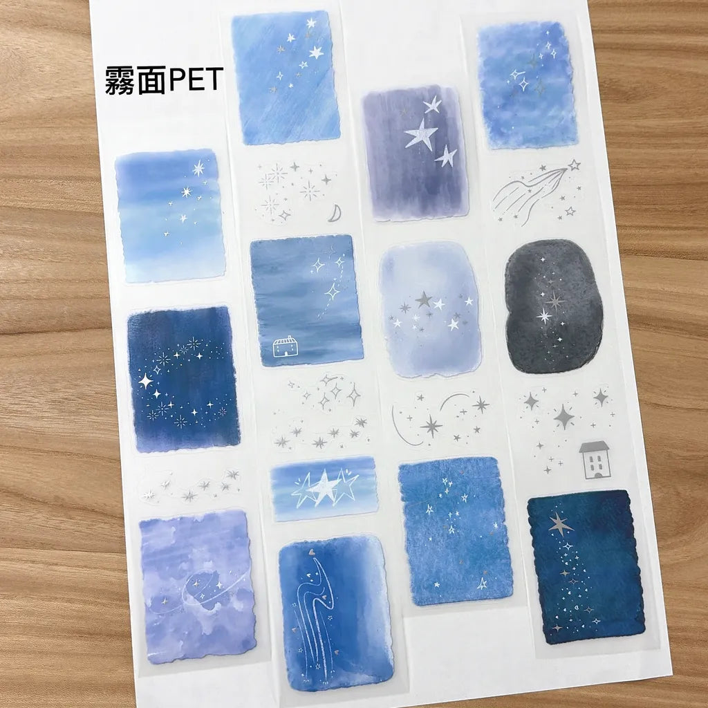NEW! Hairmo X 63penhouse - Starlit Sky | Silver Foil | Kiss-cut | 5cm PET Tape | Release Paper | 5M