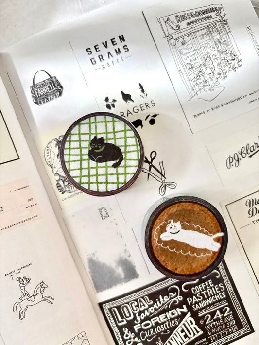 NEW! Pion - Cat on the Rug | 1.5cm Washi Tape | 5M