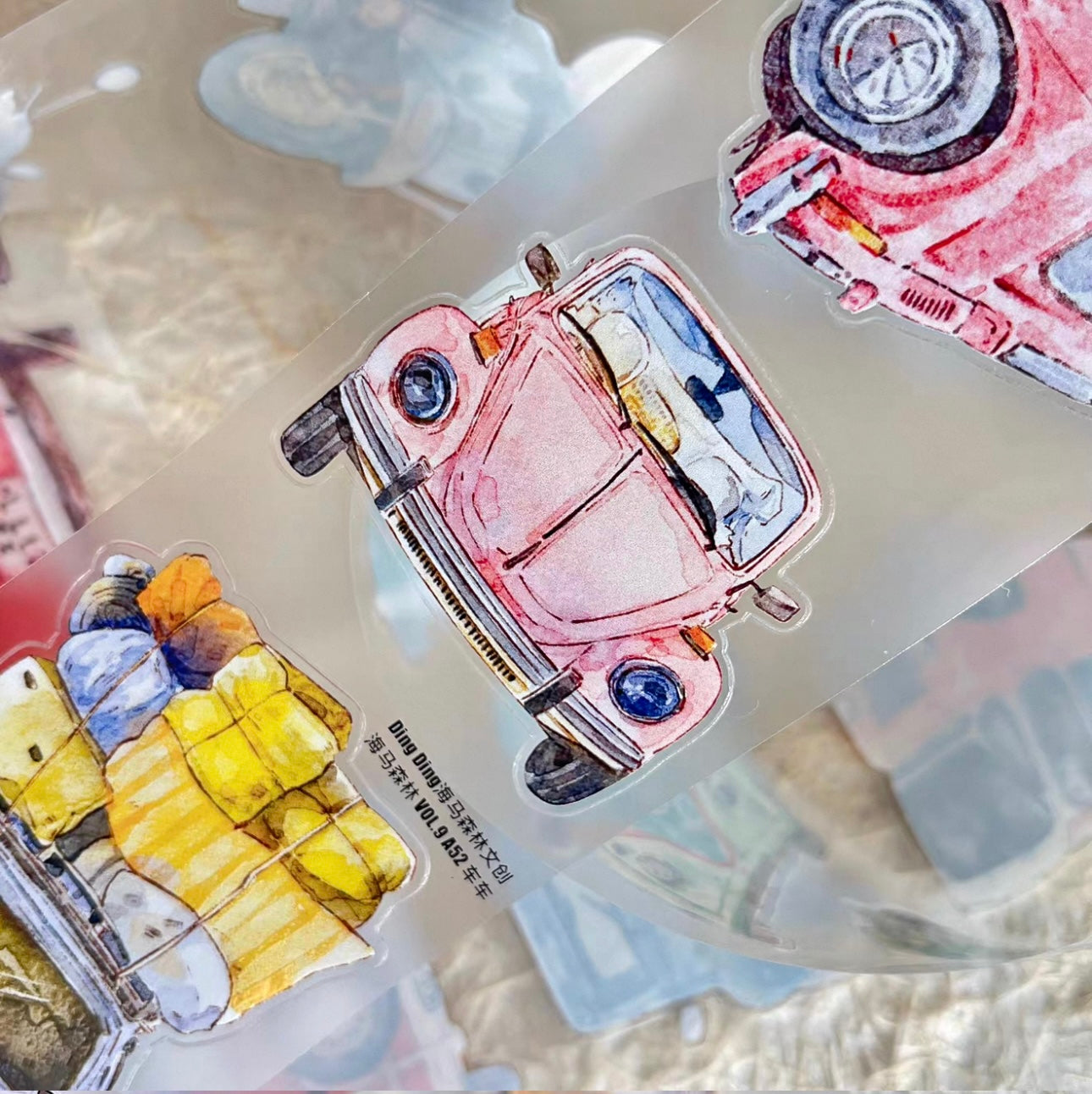 NEW! DingDing - A52 Cars | Kiss-cut | 5cm PET Tape | Release Paper | 5M