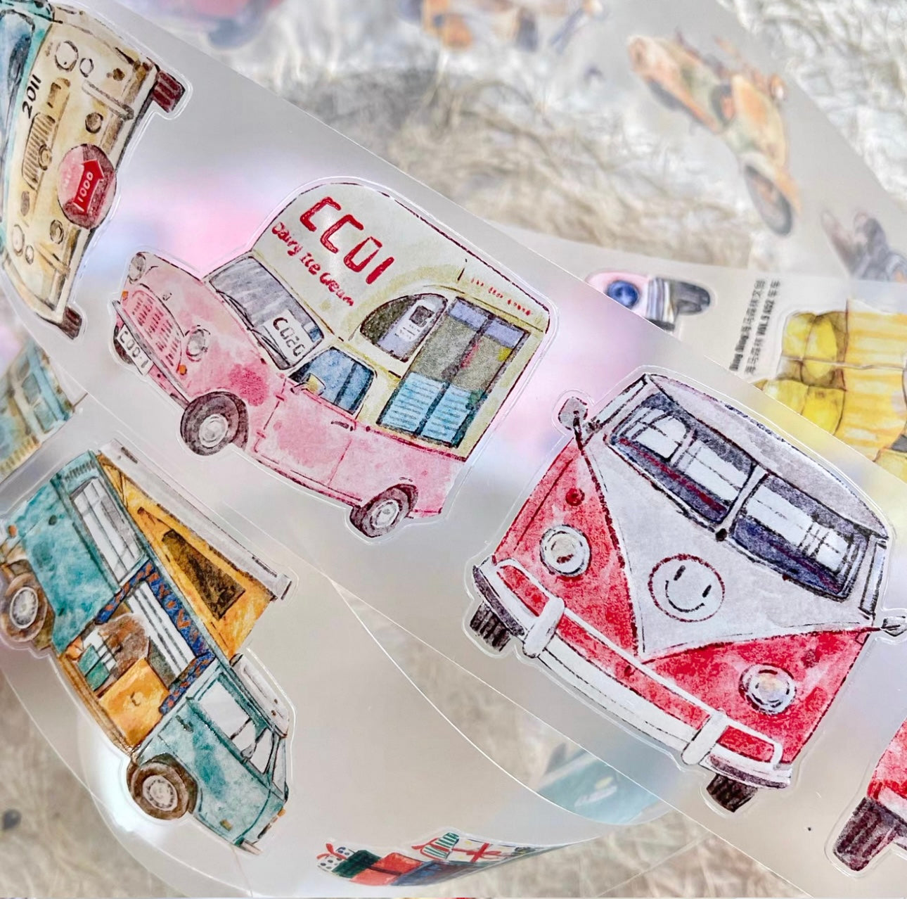 NEW! DingDing - A52 Cars | Kiss-cut | 5cm PET Tape | Release Paper | 5M