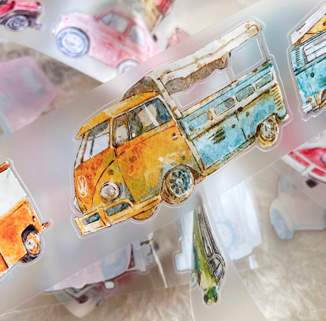 NEW! DingDing - A52 Cars | Kiss-cut | 5cm PET Tape | Release Paper | 5M