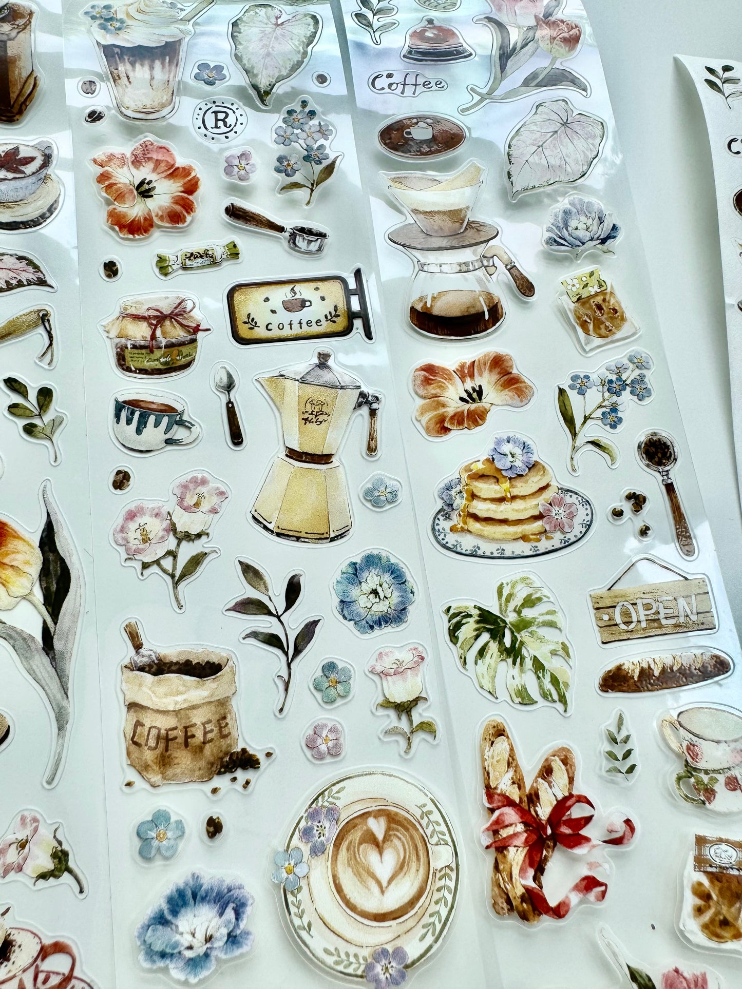 NEW! ZYS Studio - Coffee & Blooms | Kiss-cut | 5.5cm Tape | Release Paper | 5.2M