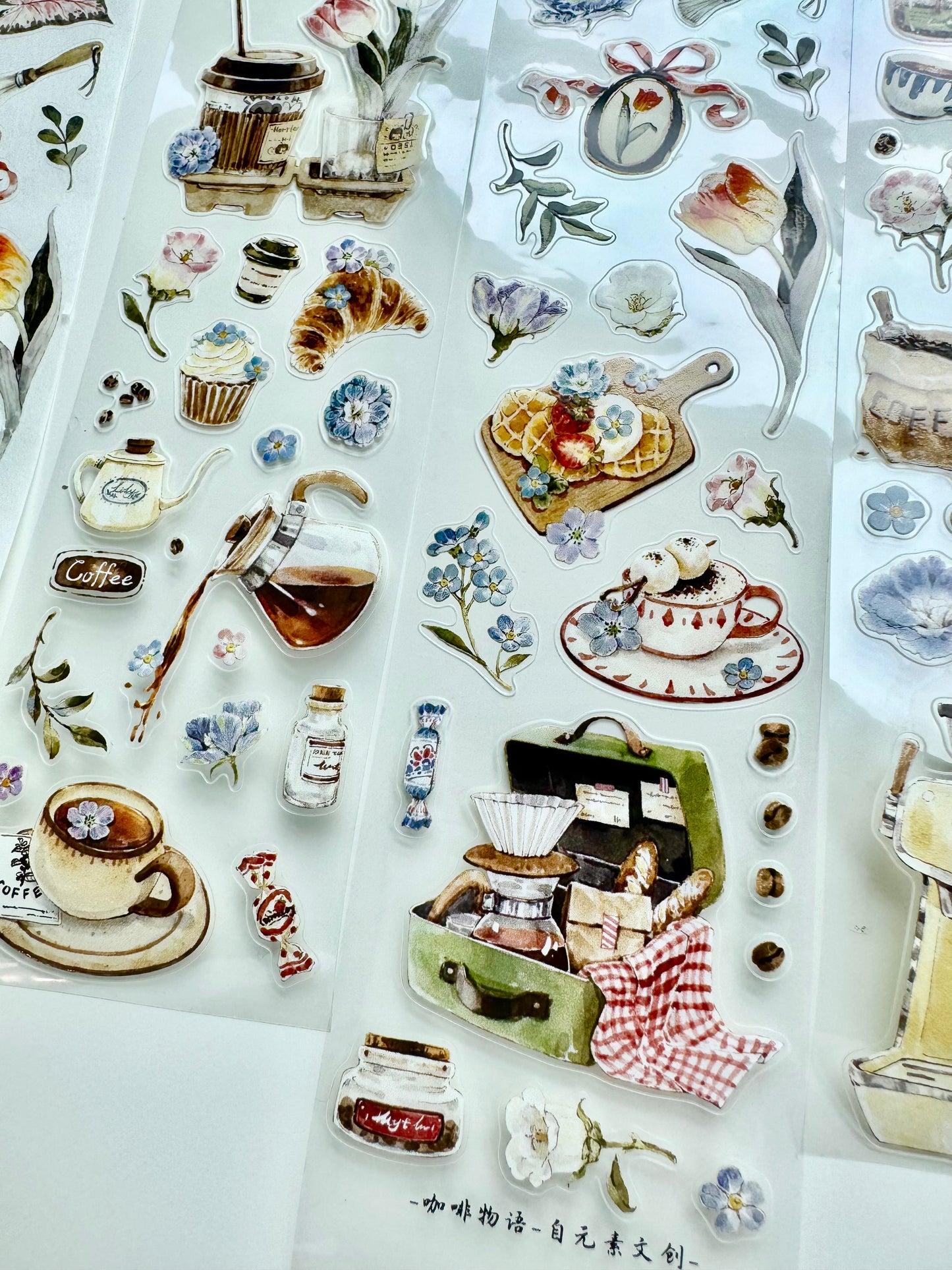 NEW! ZYS Studio - Coffee & Blooms | Kiss-cut | 5.5cm Tape | Release Paper | 5.2M