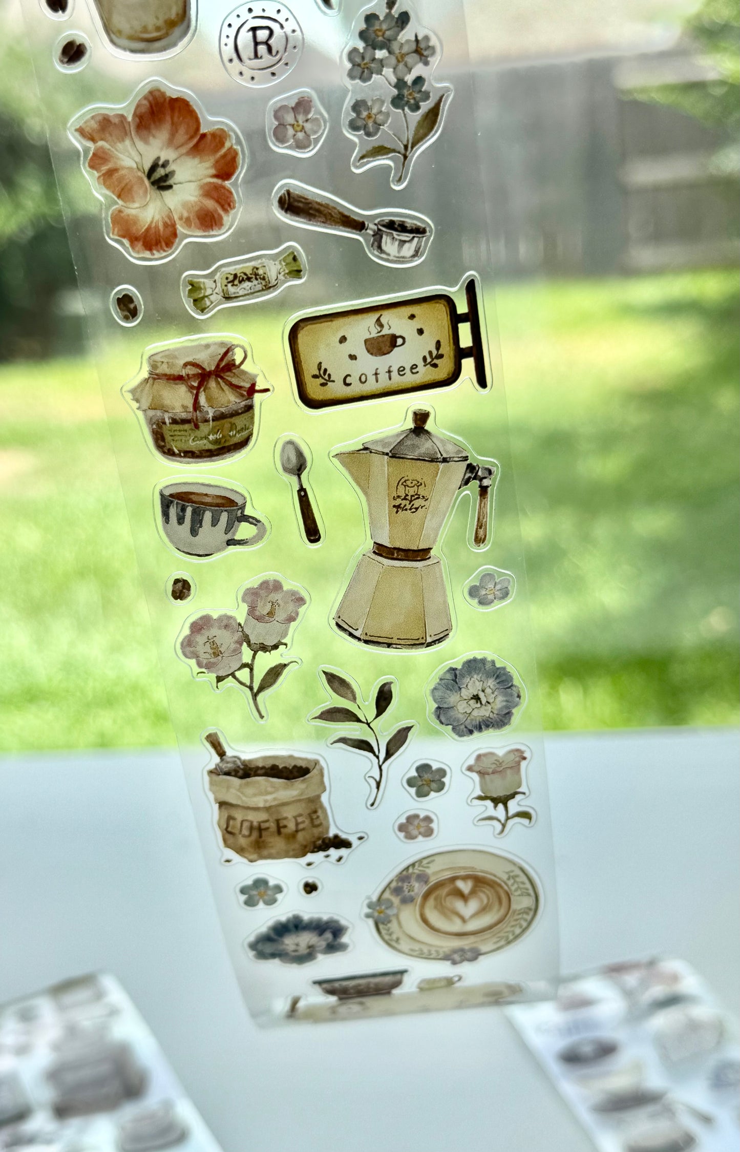 NEW! ZYS Studio - Coffee & Blooms | Kiss-cut | 5.5cm Tape | Release Paper | 5.2M