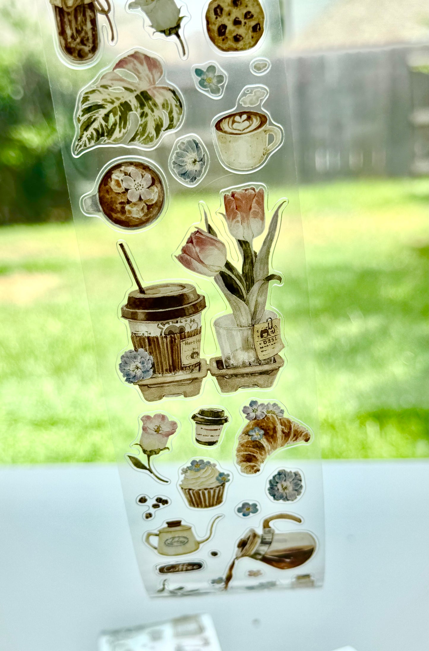 NEW! ZYS Studio - Coffee & Blooms | Kiss-cut | 5.5cm Tape | Release Paper | 5.2M