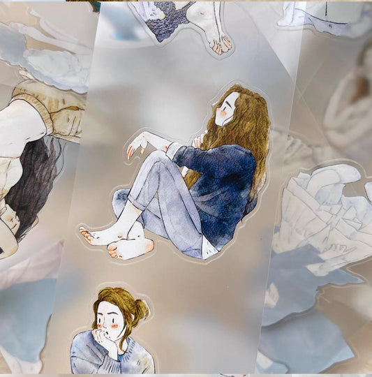 NEW! DingDing - No.40 San | Kiss-cut | 6cm Matte PET Tape |  Release Paper | 10M