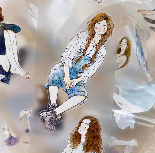 NEW! DingDing - No.40 San | Kiss-cut | 6cm Matte PET Tape |  Release Paper | 10M