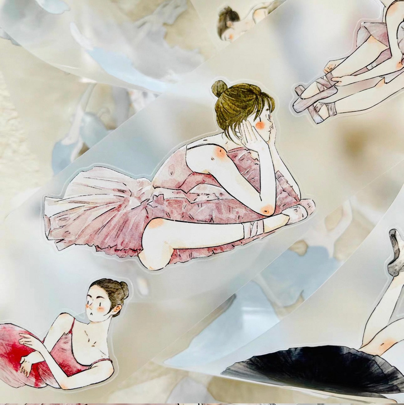 NEW! DingDing - No.41 The Dancer | Kiss-cut | 6.5cm Matte PET Tape |  Release Paper | 10M