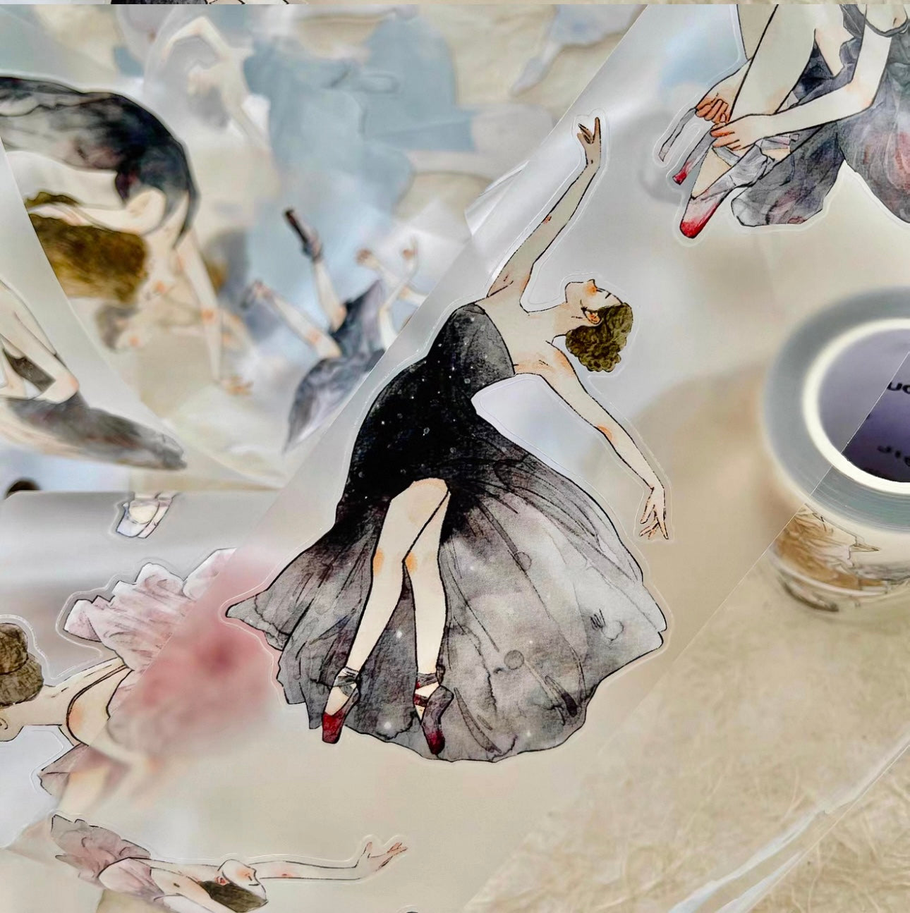 NEW! DingDing - No.41 The Dancer | Kiss-cut | 6.5cm Matte PET Tape |  Release Paper | 10M