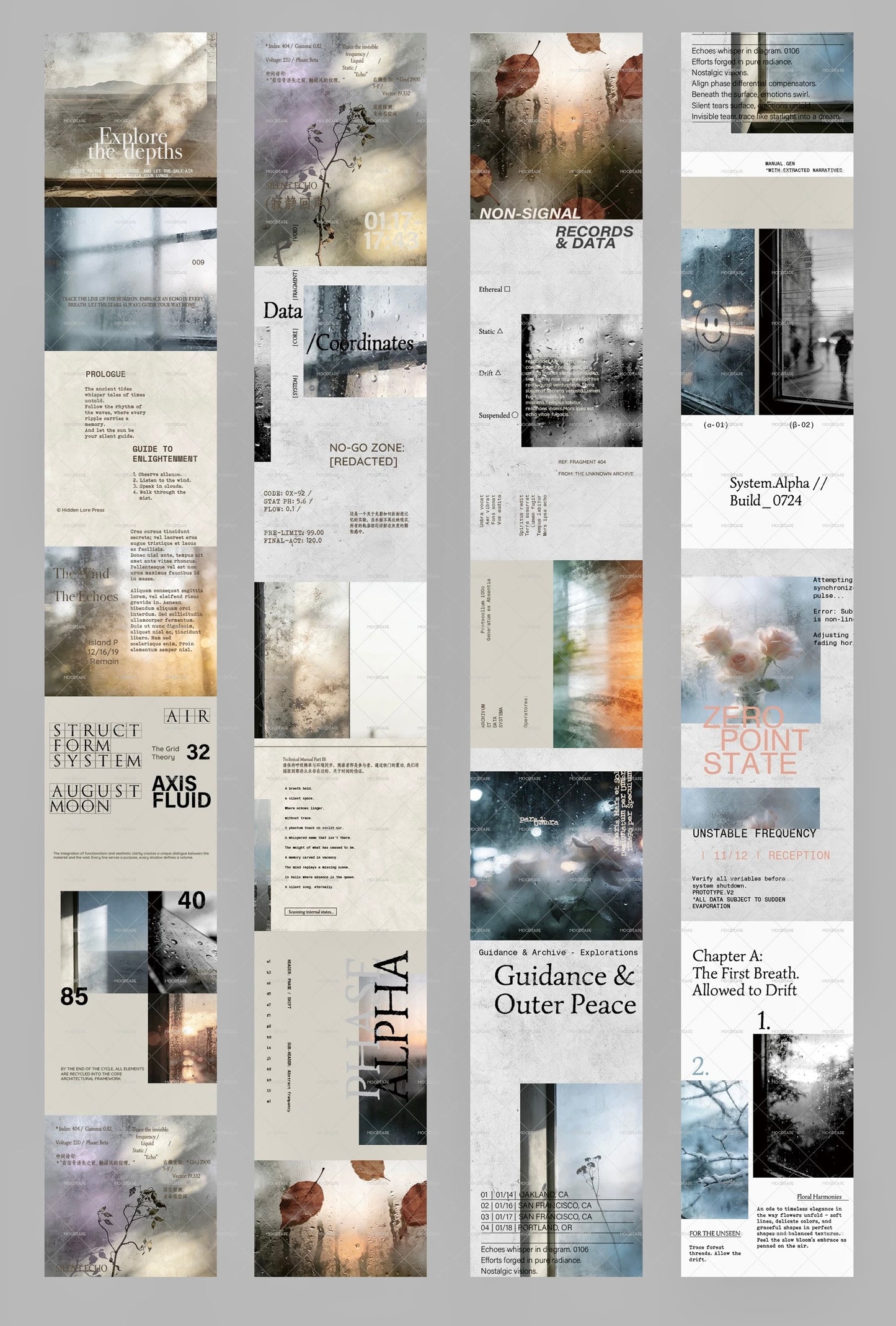 NEW! Moodtape - Misty Rain | 3.7cm Washi Tape | Release Paper | 5M