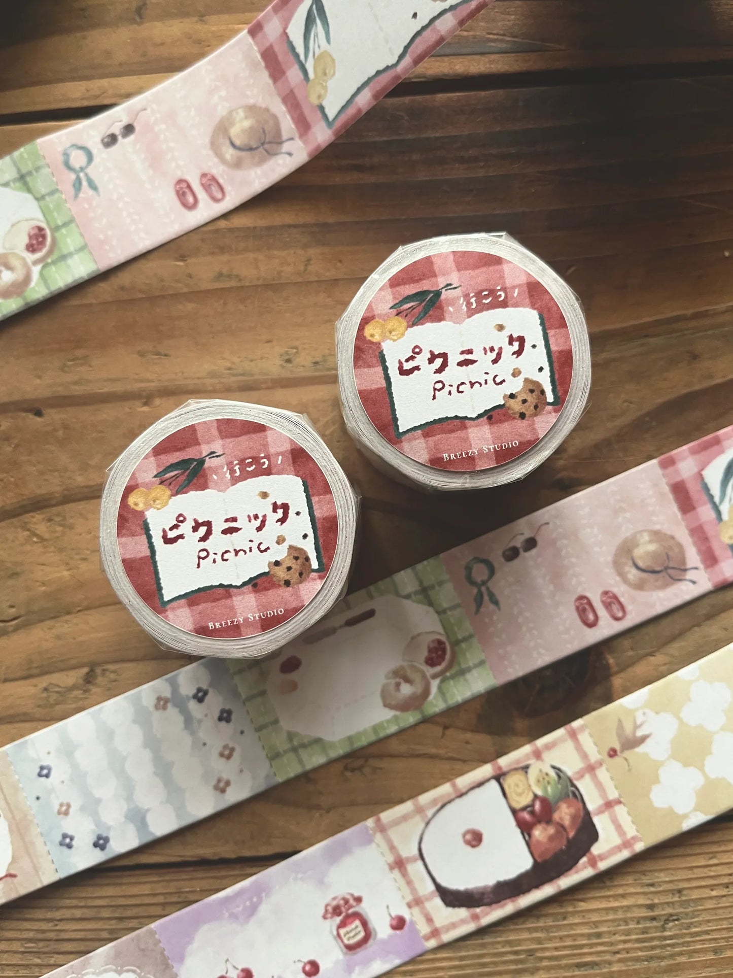 NEW! Breezy Studio - Pinic | Die-cut | 3cm  Paper Tape | Release Paper | 5M